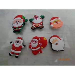 Set of 6 Santa Jibbitz/Charms/Crocs/Christmas - Set 2